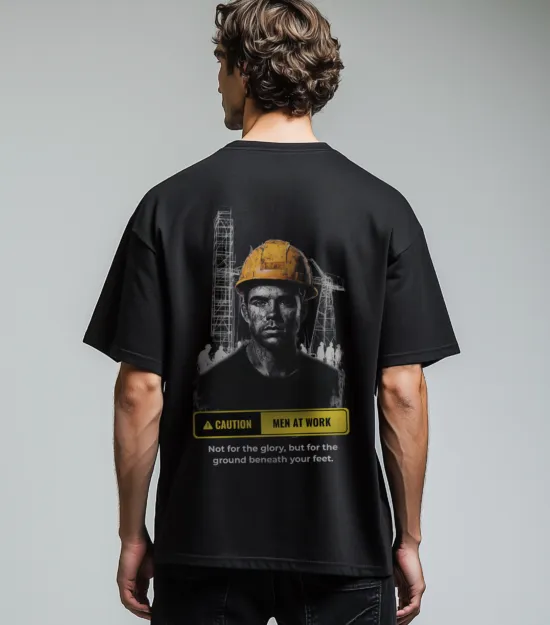 MAN AT WORK T-SHIRT | OVERSIZED | UNISEX