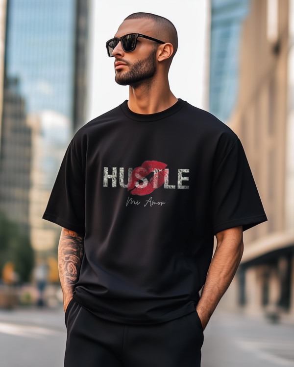 MI AMOR x HUSTLE T-SHIRT | OVERSIZED | UNISEX - Image 3