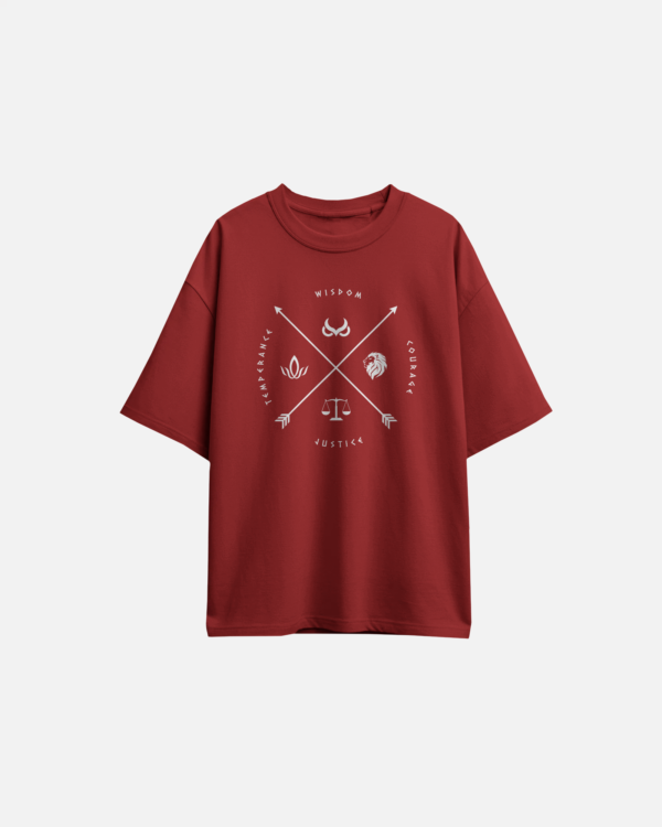 CARDINAL VIRTUE T-SHIRT | OVERSIZED | UNISEX - Image 2