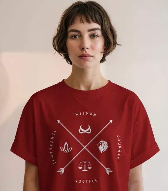 CARDINAL VIRTUE T-SHIRT | OVERSIZED | UNISEX