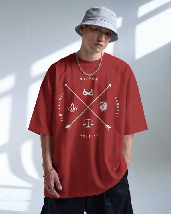 CARDINAL VIRTUE T-SHIRT | OVERSIZED | UNISEX - Image 3